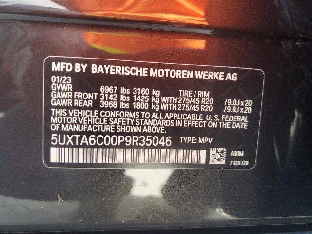 Photo 14 from auction – 2023 BMW X5 XDRIVE4 with VIN 5UXTA6C00P9R35046