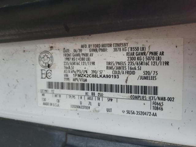 Photo 14 from auction – 2020 FORD TRANSIT T- with VIN 1FMZK2C88LKA90193