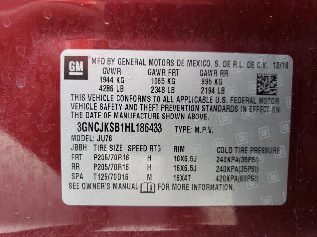 Photo 14 from auction – 2017 CHEVROLET TRAX LS with VIN 3GNCJKSB1HL186433