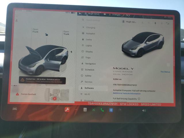 Photo 9 from auction – 2024 TESLA MODEL Y with VIN 7SAYGDEE3RA279131