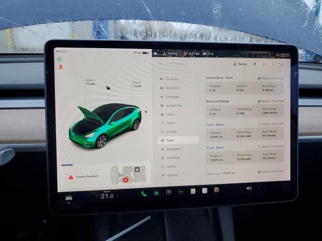 Photo 9 from auction – 2021 TESLA MODEL Y with VIN 5YJYGDEE0MF245009
