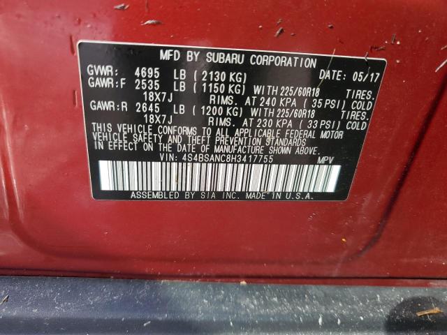 Foto 14 de la subasta – 2017 SUBARU OUTBACK 2. con VIN 4S4BSANC8H3417755