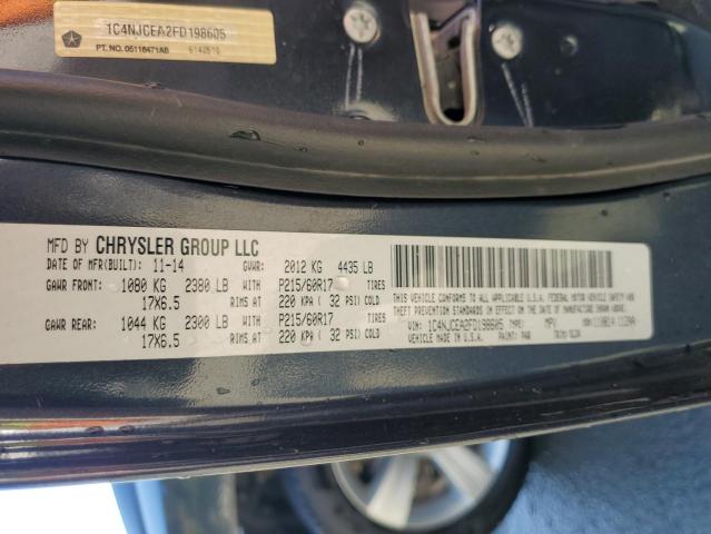 Photo 14 from auction – 2015 JEEP COMPASS LA with VIN 1C4NJCEA2FD198605