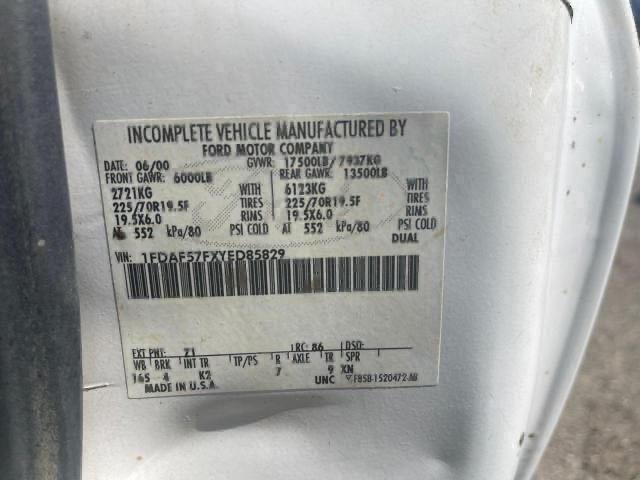 Photo 10 from auction – 2000 FORD F550 SUPER with VIN 1FDAF57FXYED85829