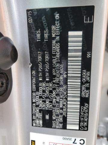 Photo 14 from auction – 2015 TOYOTA 4RUNNER SR with VIN JTEBU5JR2F5240780