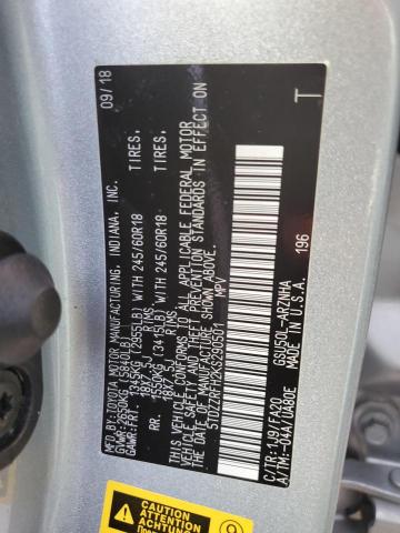 Foto 14 de la subasta – 2019 TOYOTA HIGHLANDER con VIN 5TDZZRFH2KS290501