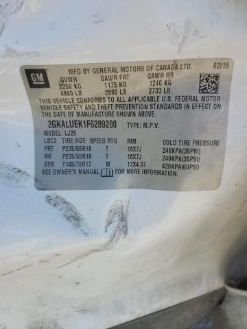 Photo 14 from auction – 2015 GMC TERRAIN DE with VIN 2GKALUEK1F6289200