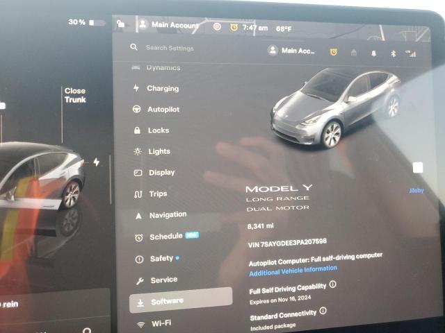 Photo 9 from auction – 2023 TESLA MODEL Y with VIN 7SAYGDEE3PA207598