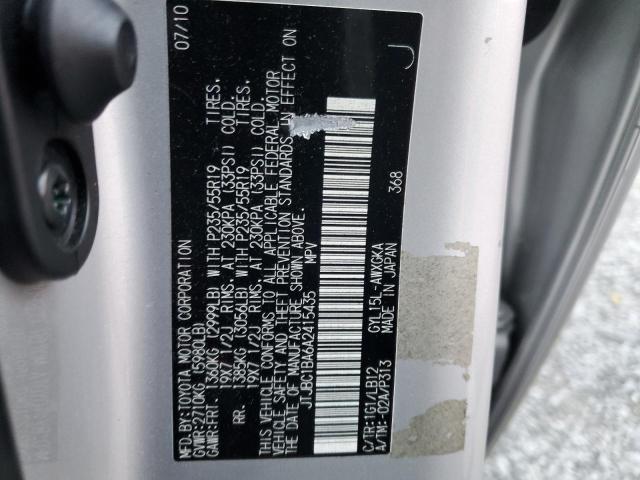 Photo 14 from auction – 2010 LEXUS RX 450H with VIN JTJBC1BA6A2415435