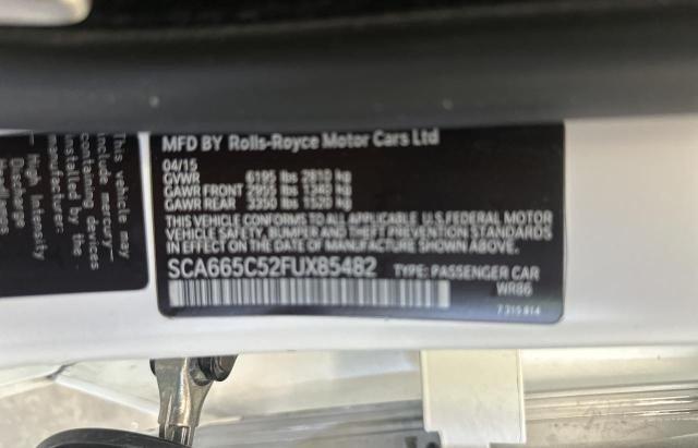 Photo 10 from auction – 2015 ROLLS-ROYCE WRAITH with VIN SCA665C52FUX85482
