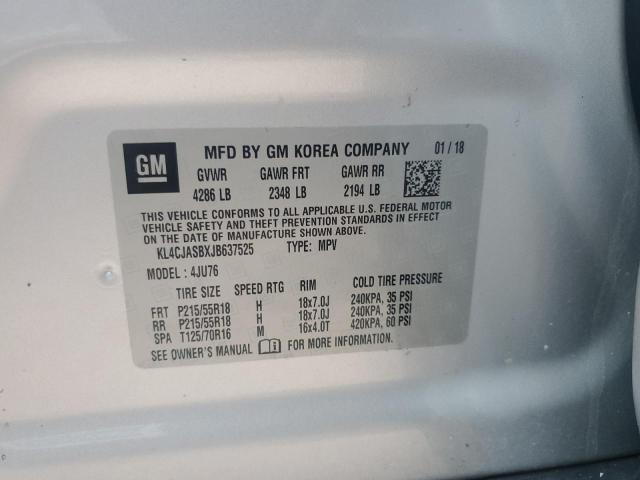 Photo 14 from auction – 2018 BUICK ENCORE PRE with VIN KL4CJASBXJB637525