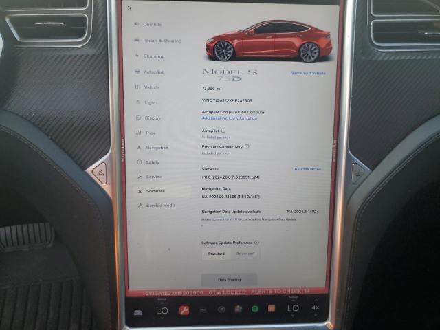 Photo 9 from auction – 2017 TESLA MODEL S with VIN 5YJSA1E2XHF202606