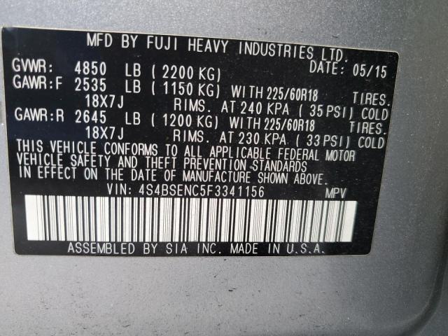 Photo 14 from auction – 2015 SUBARU OUTBACK 3. with VIN 4S4BSENC5F3341156