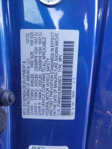 Photo 14 from auction – 2022 HONDA CR-V EX with VIN 7FARW1H53NE009672