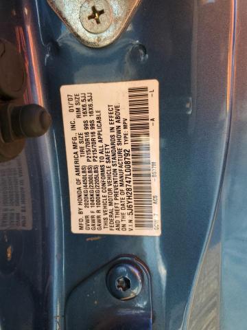 Photo 14 from auction – 2007 HONDA ELEMENT EX with VIN 5J6YH28747L008792