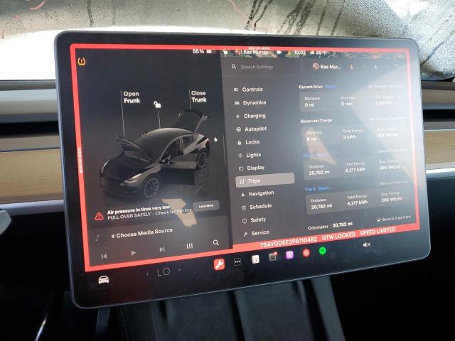 Photo 9 from auction – 2023 TESLA MODEL Y with VIN 7SAYGDEE3PA110482