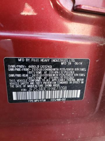 Photo 14 from auction – 2015 SUBARU FORESTER 2 with VIN JF2SJAUC1FH471098