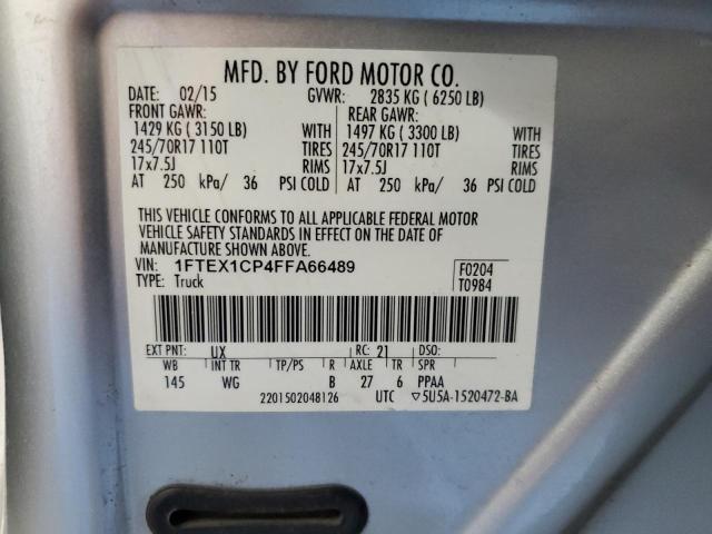 Photo 14 from auction – 2015 FORD F150 SUPER with VIN 1FTEX1CP4FFA66489