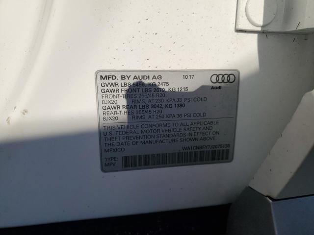 Photo 14 from auction – 2018 AUDI Q5 PRESTIG with VIN WA1CNBFY7J2075138