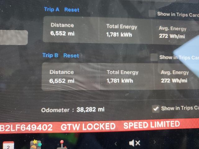Photo 9 from auction – 2020 TESLA MODEL 3 with VIN 5YJ3E1EB2LF649402