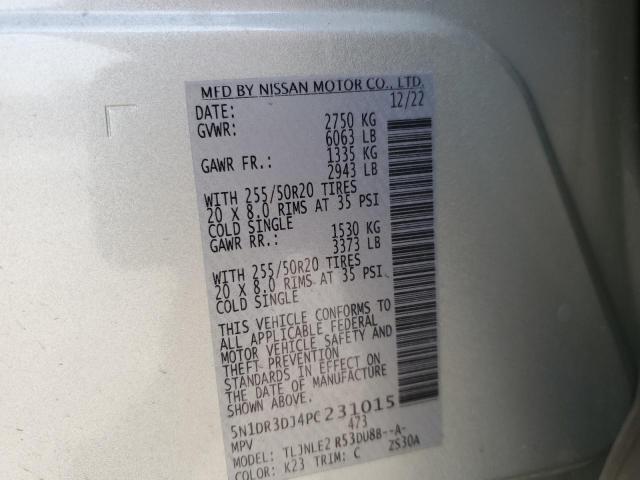 Photo 14 from auction – 2023 NISSAN PATHFINDER with VIN 5N1DR3DJ4PC231015