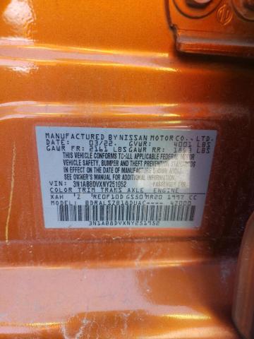 Photo 14 from auction – 2022 NISSAN SENTRA SR with VIN 3N1AB8DVXNY251952