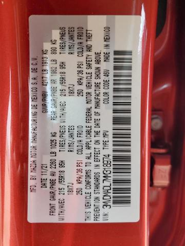 Photo 14 from auction – 2021 MAZDA CX-30 PREM with VIN 3MVDMADL7MM318974