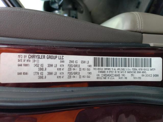 Photo 14 from auction – 2012 DODGE DURANGO SX with VIN 1C4RDHAG4CC146409