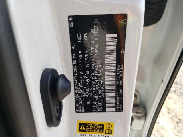 Photo 14 from auction – 2015 TOYOTA HIGHLANDER with VIN 5TDJKRFH4FS177544