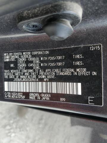 Photo 14 from auction – 2016 TOYOTA 4RUNNER SR with VIN JTEBU5JR0G5309614