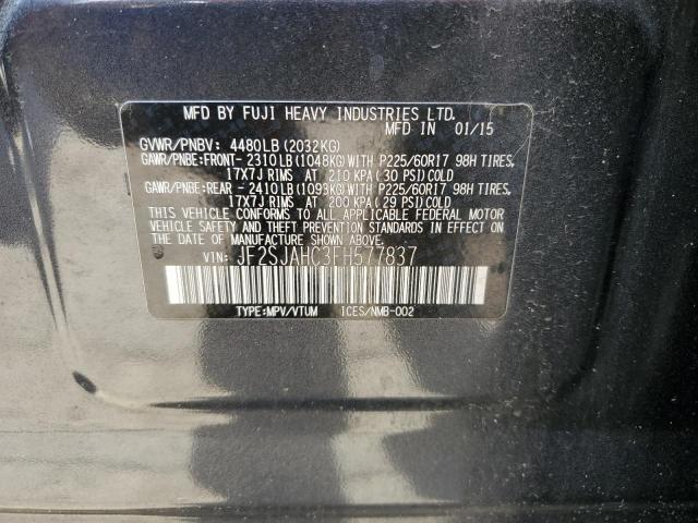 Photo 14 from auction – 2015 SUBARU FORESTER 2 with VIN JF2SJAHC3FH577837