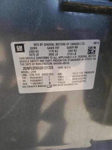 Photo 14 from auction – 2013 CHEVROLET EQUINOX LT with VIN 2GNFLEEK6D6121323