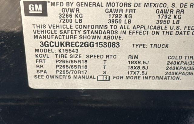 Photo 10 from auction – 2016 CHEVROLET SILVERADO with VIN 3GCUKREC2GG153083
