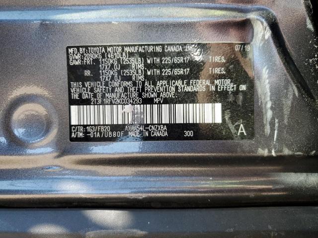 Photo 14 from auction – 2019 TOYOTA RAV4 LE with VIN 2T3F1RFV2KC034293