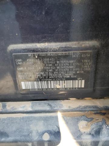 Photo 14 from auction – 2014 SUBARU OUTBACK 2. with VIN 4S4BRBMC6E3282760