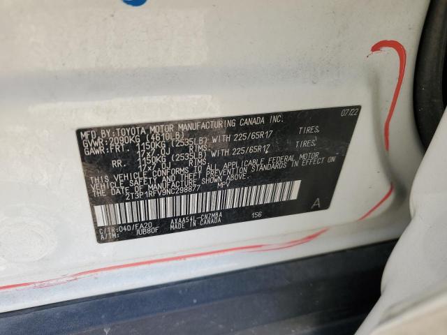 Photo 14 from auction – 2022 TOYOTA RAV4 XLE with VIN 2T3P1RFV9NC298877