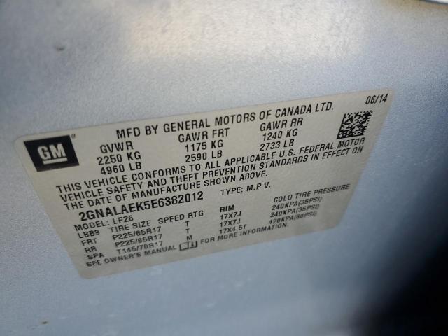 Photo 14 from auction – 2014 CHEVROLET EQUINOX LS with VIN 2GNALAEK5E6382012