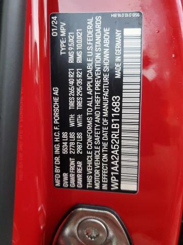 Photo 14 from auction – 2024 PORSCHE MACAN BASE with VIN WP1AA2A52RLB11683