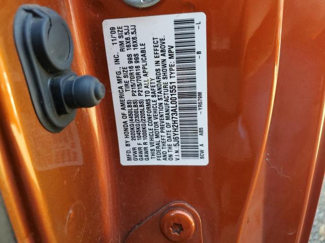 Photo 14 from auction – 2010 HONDA ELEMENT EX with VIN 5J6YH2H73AL001551