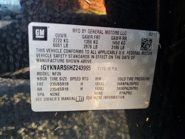 Photo 14 from auction – 2017 CADILLAC XT5 with VIN 1GYKNARS6HZ243995