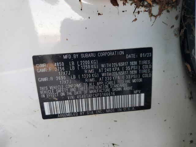 Photo 14 from auction – 2023 SUBARU OUTBACK PR with VIN 4S4BTAFC6P3166616
