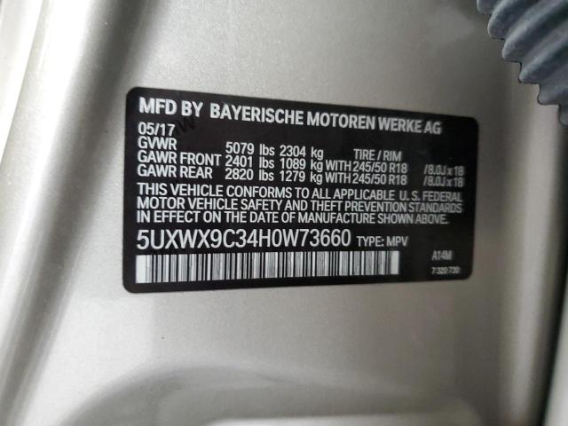 Photo 14 from auction – 2017 BMW X3 XDRIVE2 with VIN 5UXWX9C34H0W73660