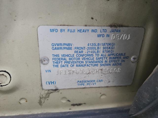 Photo 14 from auction – 2002 SUBARU FORESTER L with VIN JF1SF63512H735808