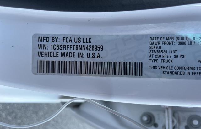 Photo 10 from auction – 2022 RAM 1500 BIG H with VIN 1C6SRFFT9NN428959