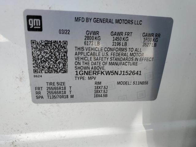 Photo 14 from auction – 2022 CHEVROLET TRAVERSE L with VIN 1GNERFKW5NJ152641