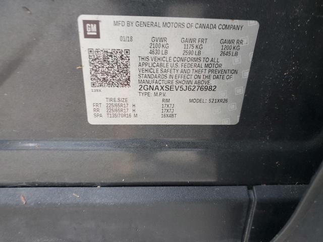 Photo 14 from auction – 2018 CHEVROLET EQUINOX LT with VIN 2GNAXSEV5J6276982