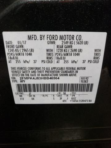 Photo 14 from auction – 2017 FORD EDGE SEL with VIN 2FMPK4J83HBB46564