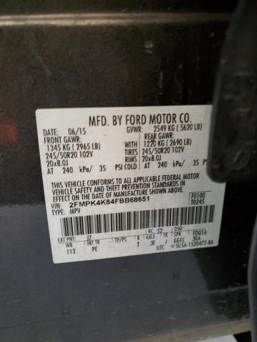 Photo 14 from auction – 2015 FORD EDGE TITAN with VIN 2FMPK4K84FBB68651