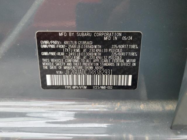 Photo 14 from auction – 2024 SUBARU CROSSTREK with VIN JF2GUADC7R8382931