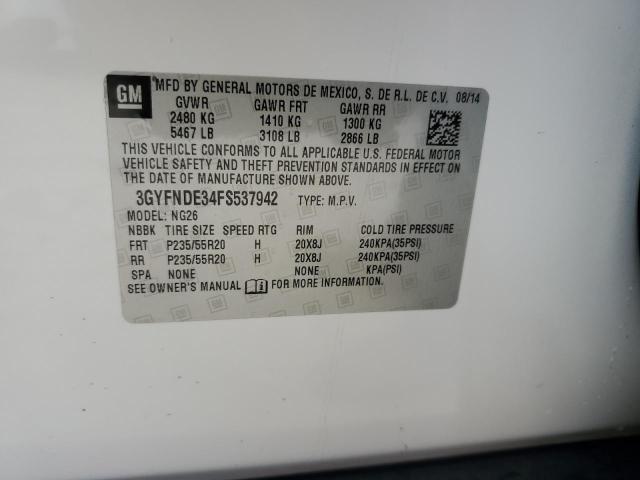 Photo 14 from auction – 2015 CADILLAC SRX PREMIU with VIN 3GYFNDE34FS537942